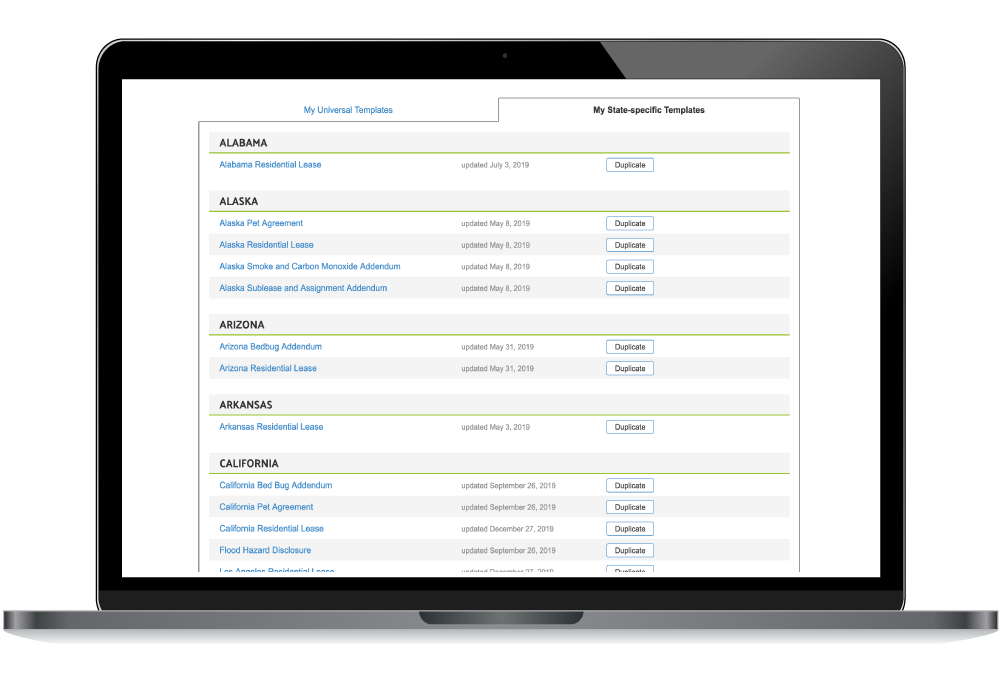 LeaseRunner Rental State-Specific Leases