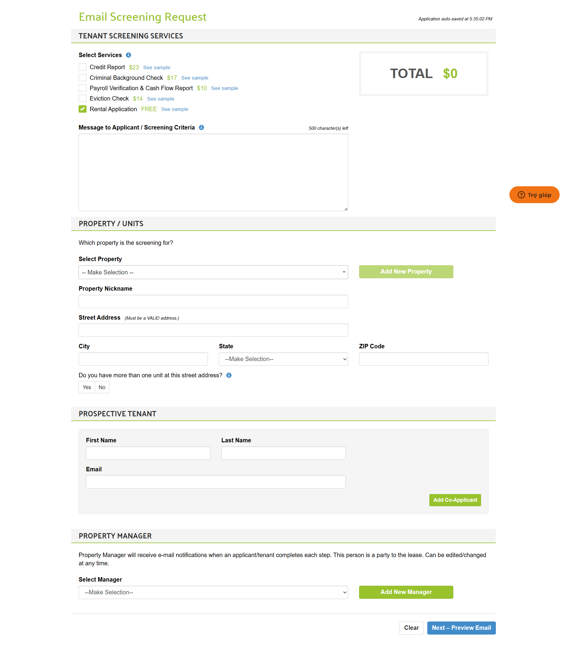 Rental Application For Landlords