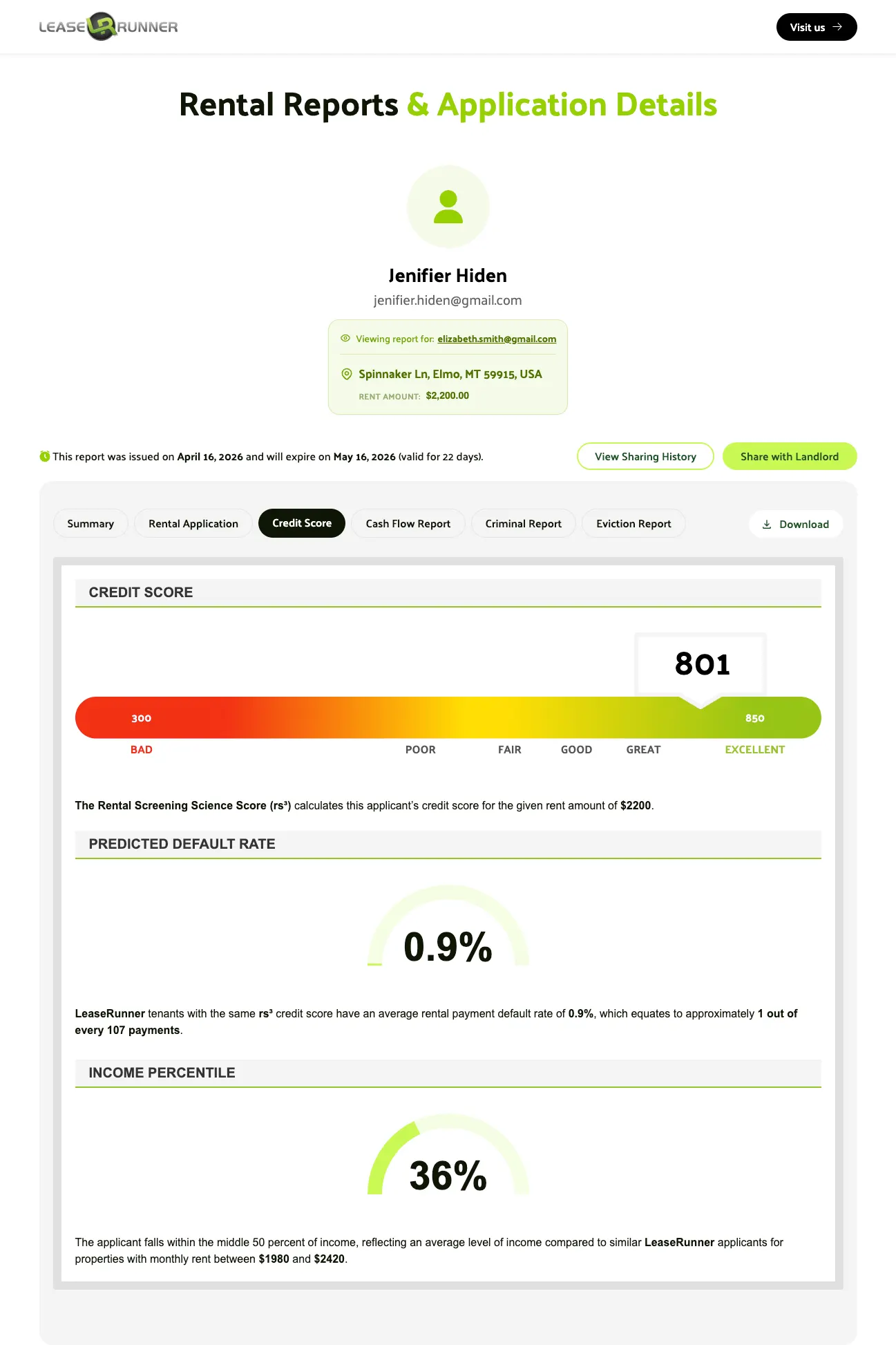 Screening Report Renter Portable Tenant Screening Reports (PTSR) | LeaseRunner