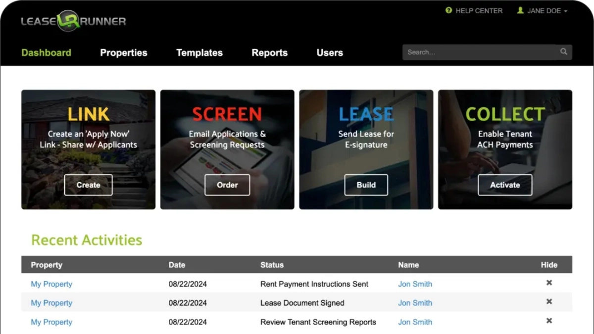 LeaseRunner helping landlords verify credit, income, and rental history before approving applicants