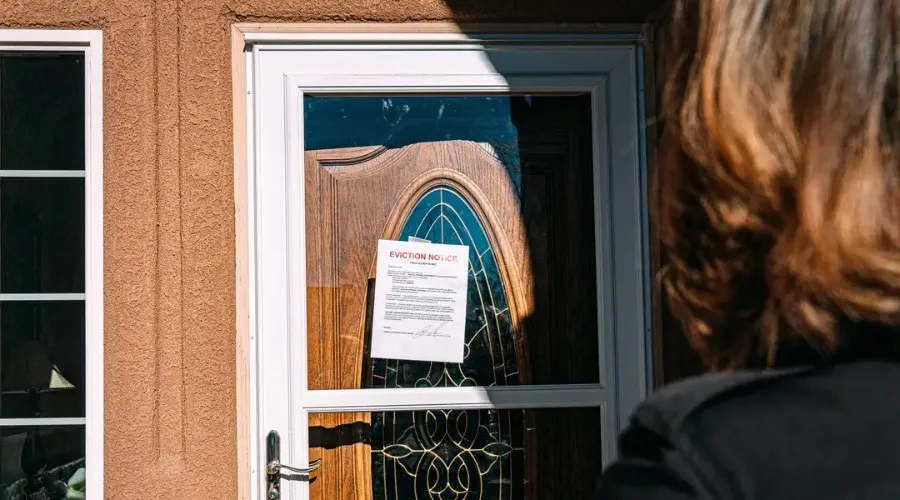 Posting notice on door and mailing copy