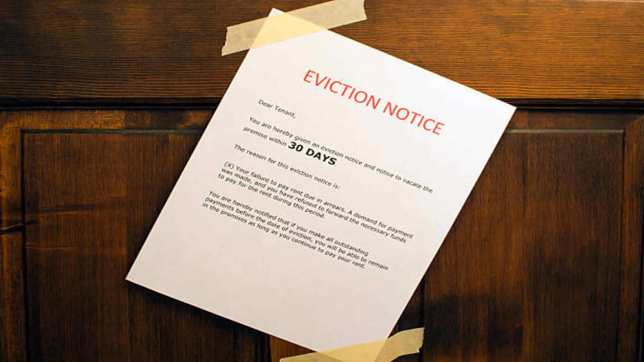Eviction notice overview