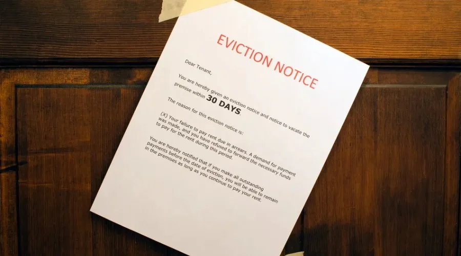 Posting notice at property