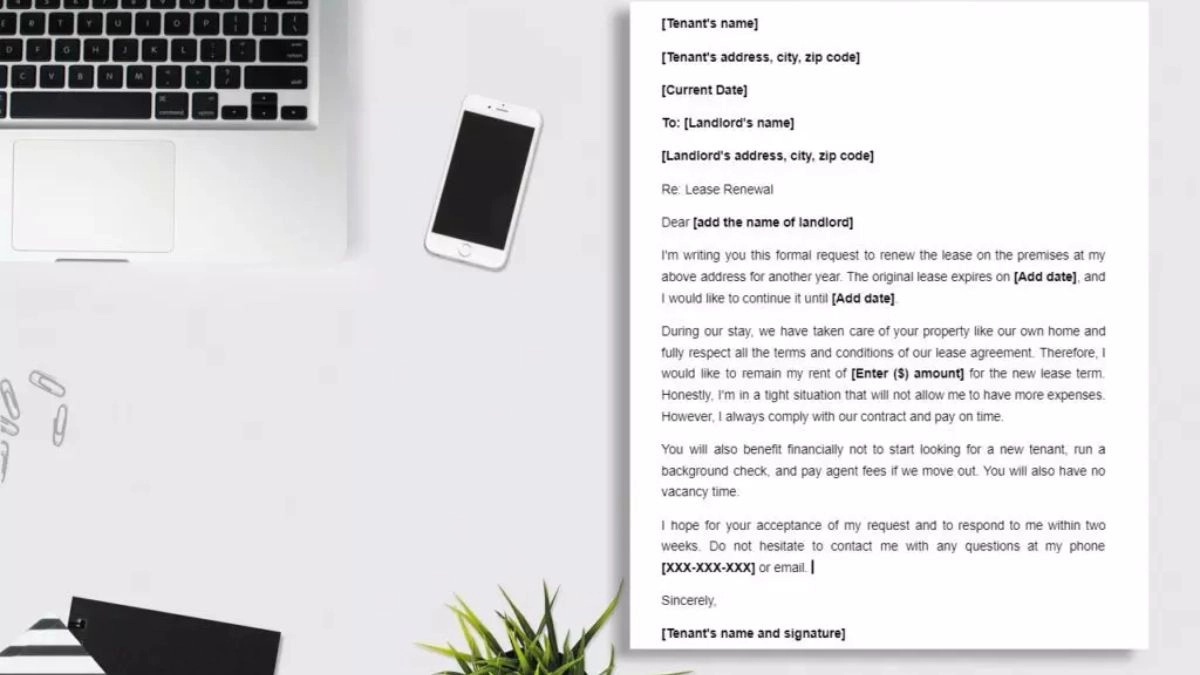 what a lease renewal letter is