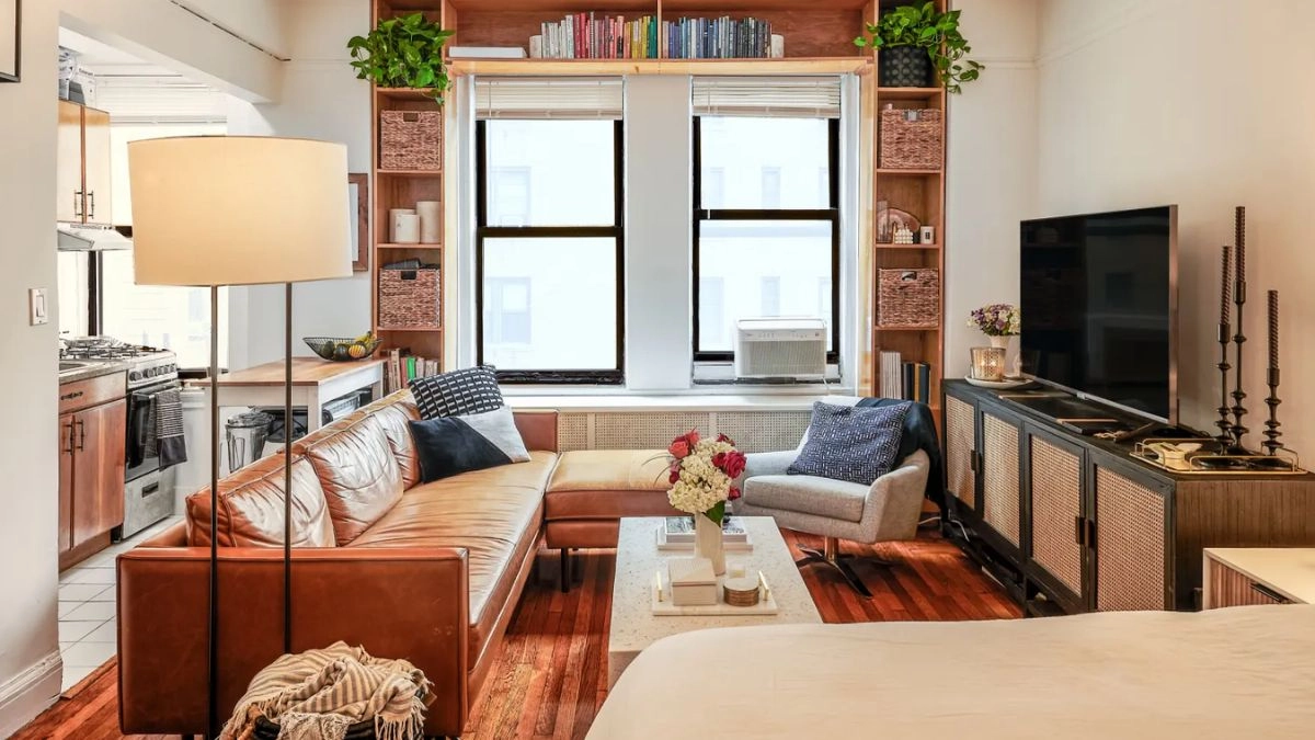 Standard apartment interior with uniform layout and common amenities