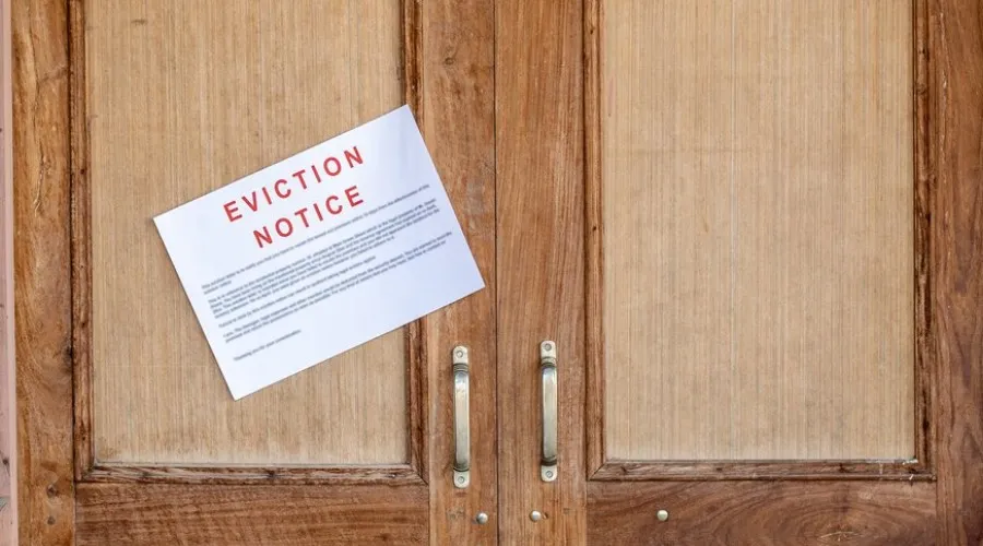 Posting notice visibly on front door