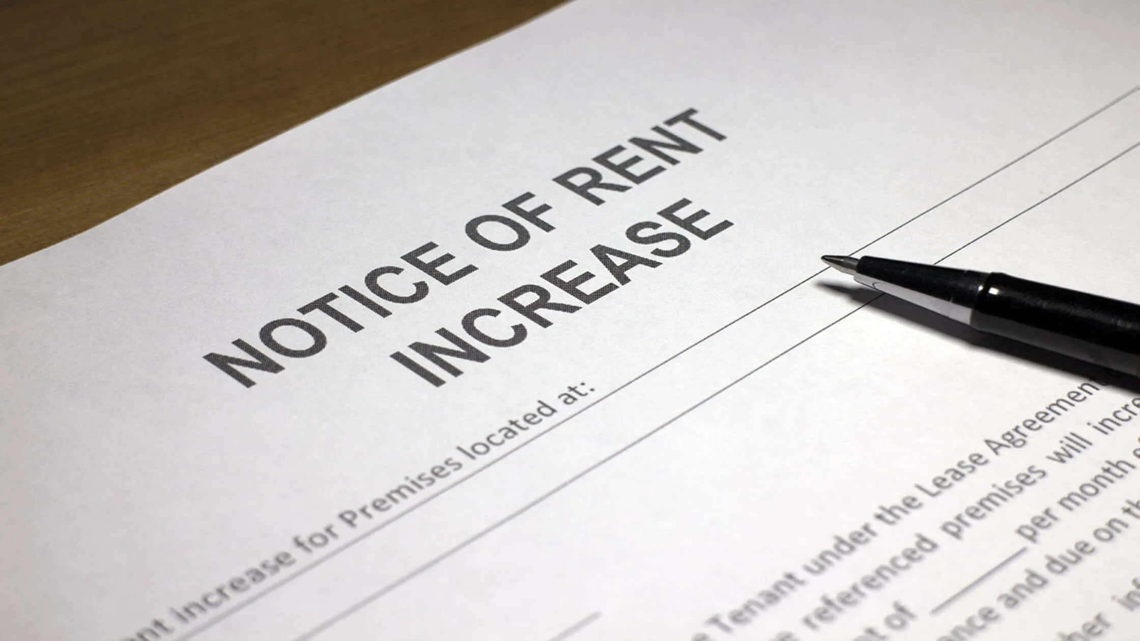 Rent increase letter notice