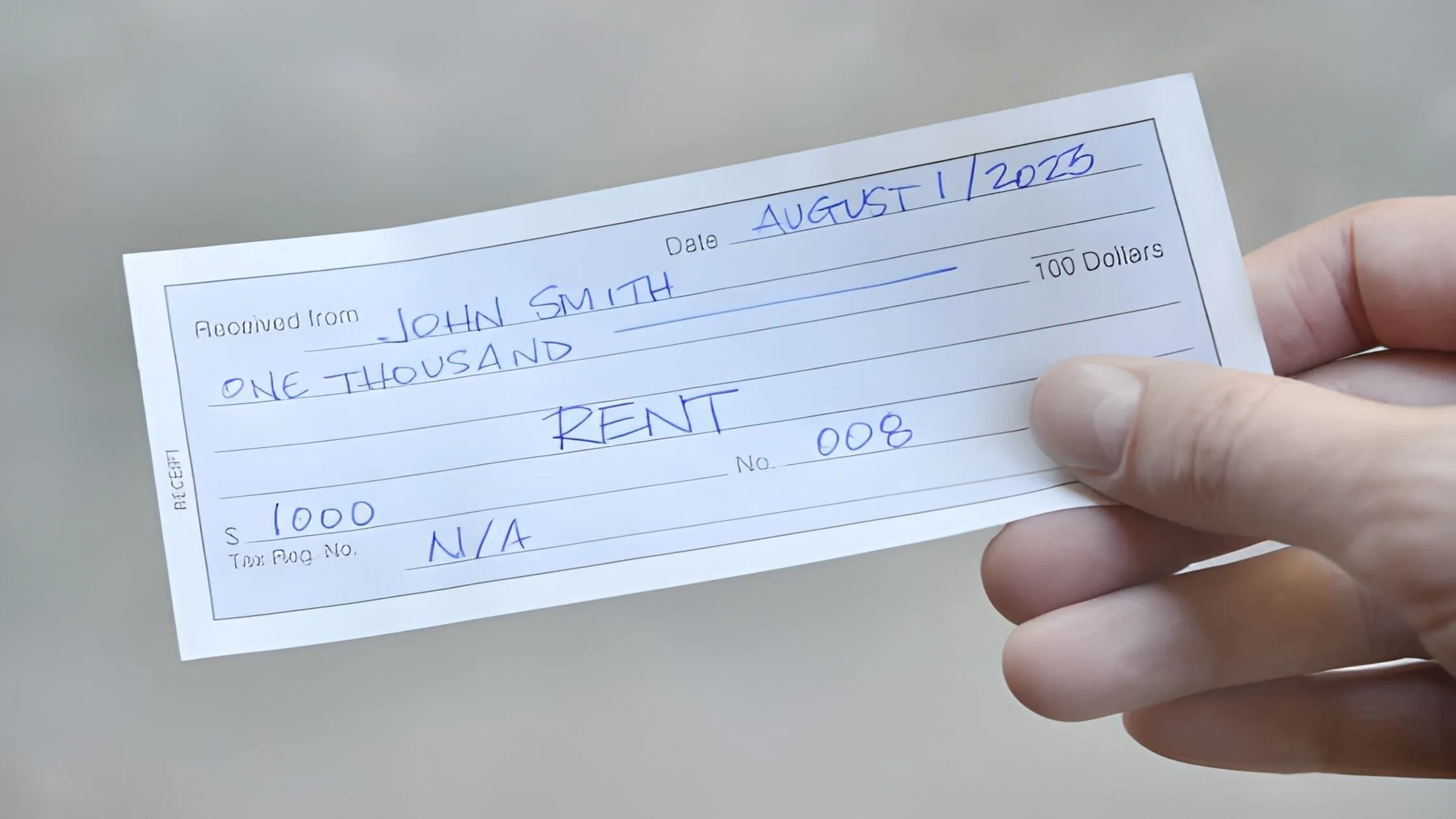 Easy rent receipt template for fast rent documentation