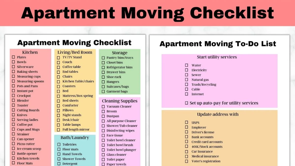 What is a move in checklist  
