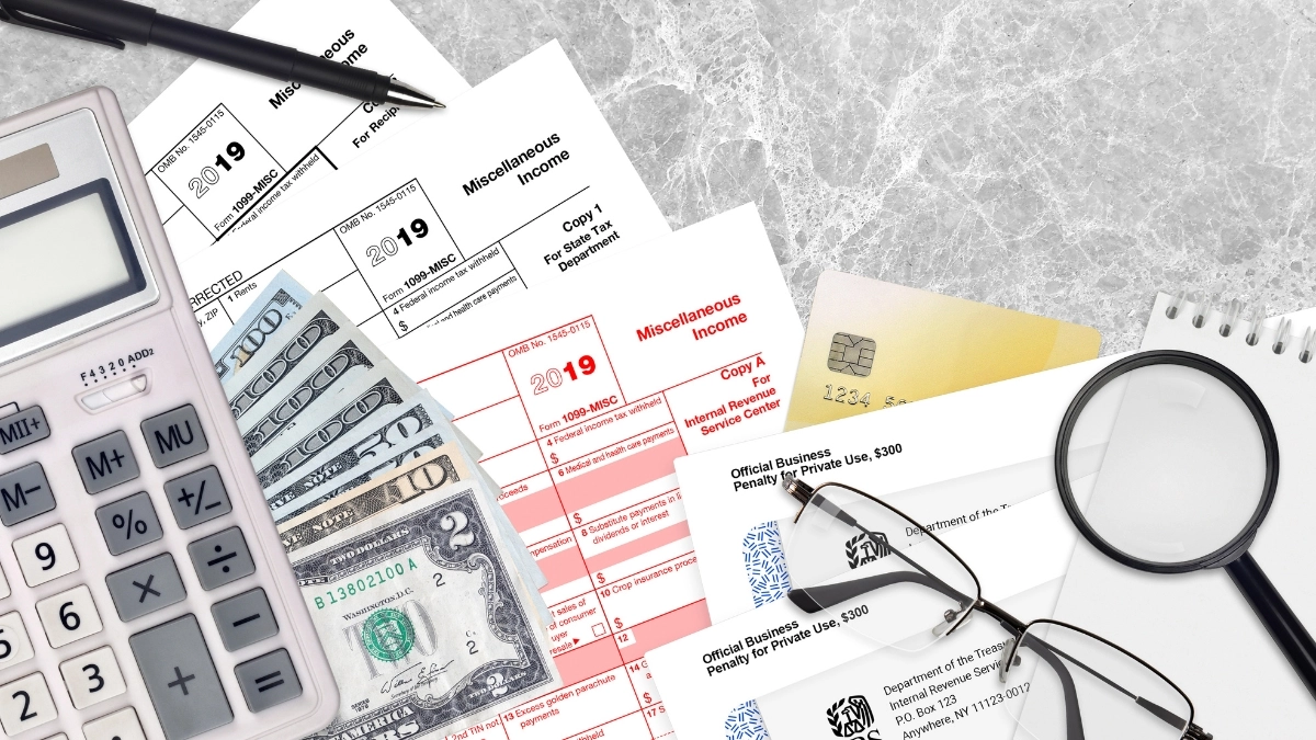 Bank statements, 1099 forms, and tax returns for income verification&nbsp;
